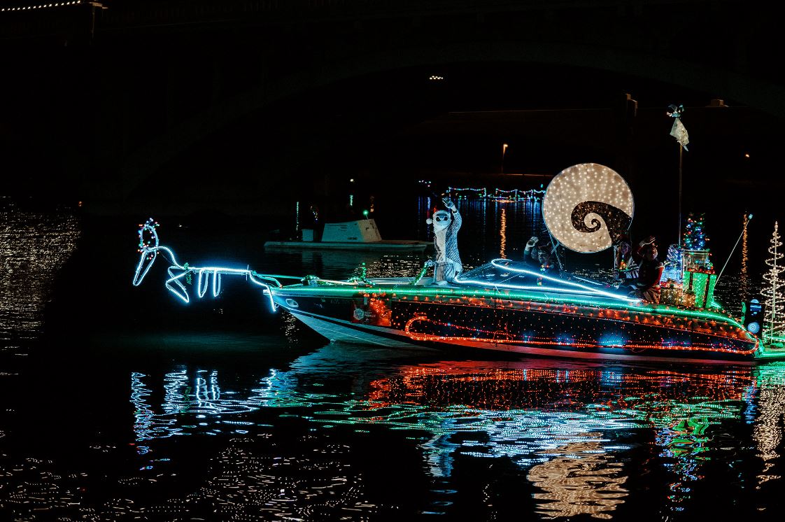 Fantasy of Lights Boat Parade Downtown Tempe, AZ