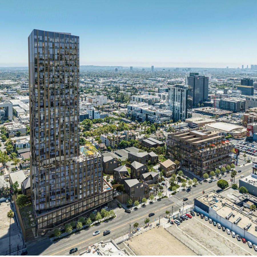 Rendering of the mixed-use development at 6000 Hollywood Boulevard