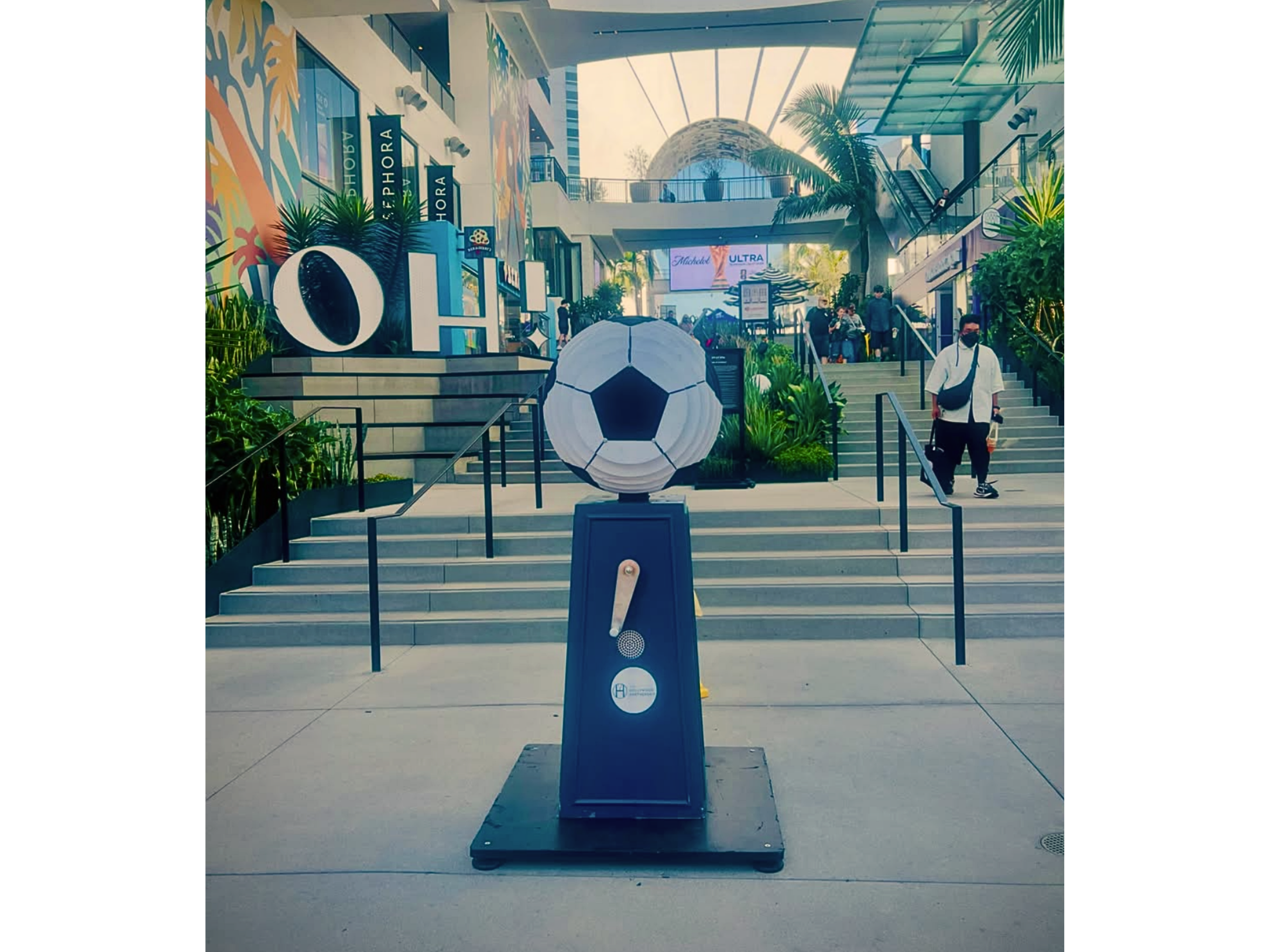 FIFA World Cup trophy installation at Hollywood & Highland
