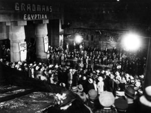 The opening of the Egyptian Theatre in 1922.