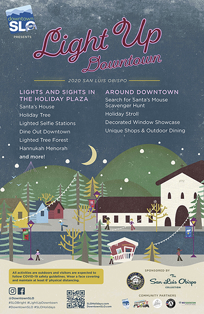 downtown slo holiday poster