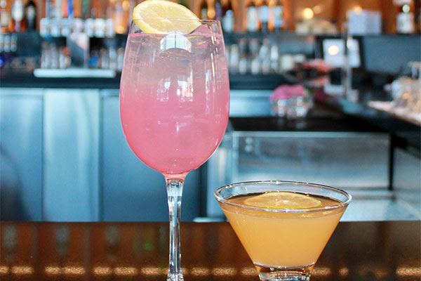 Cocktails on a Bar