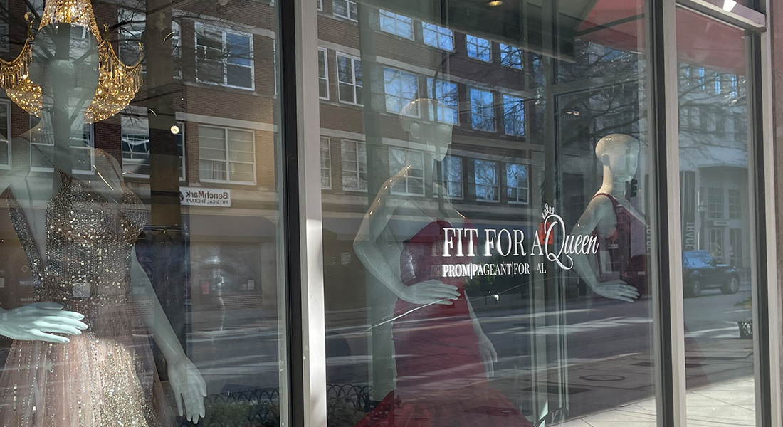 Fit For a Queen is located in the 805 Peachtree building, on the block between 5th and 6th streets.