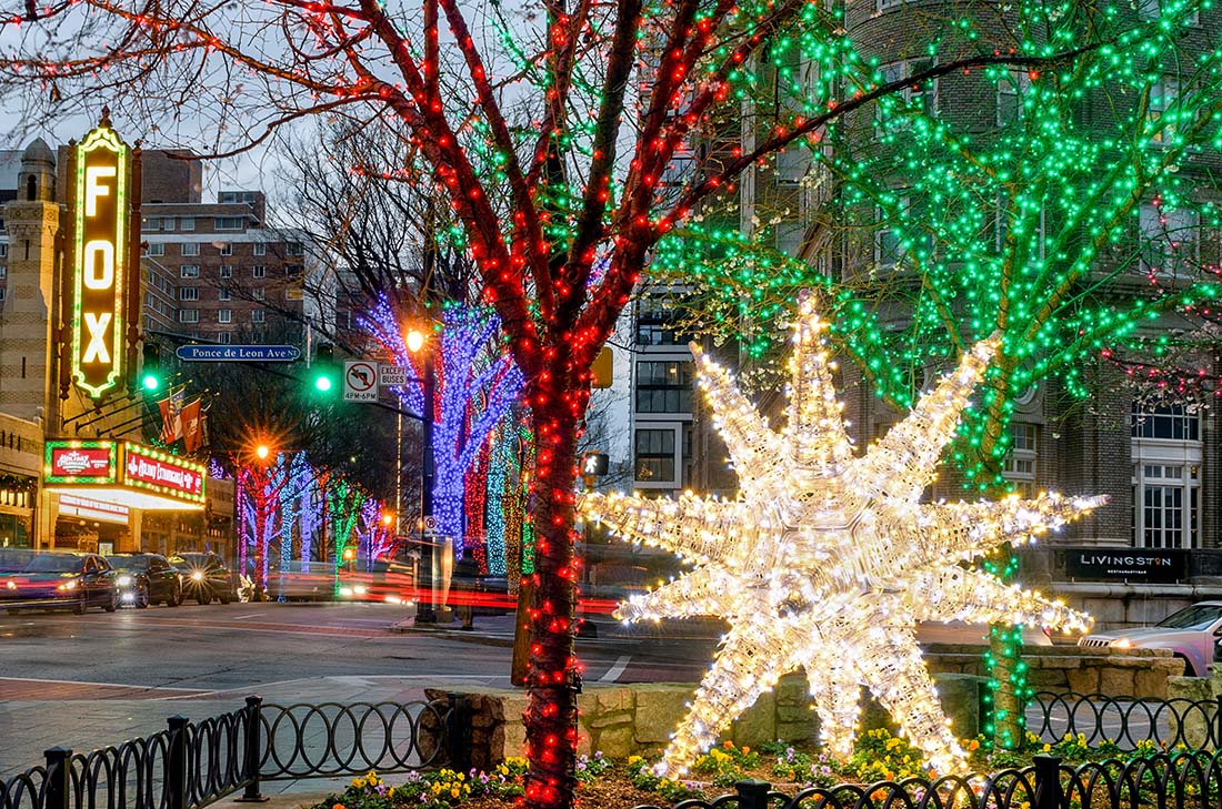 downtown atlanta christmas lights