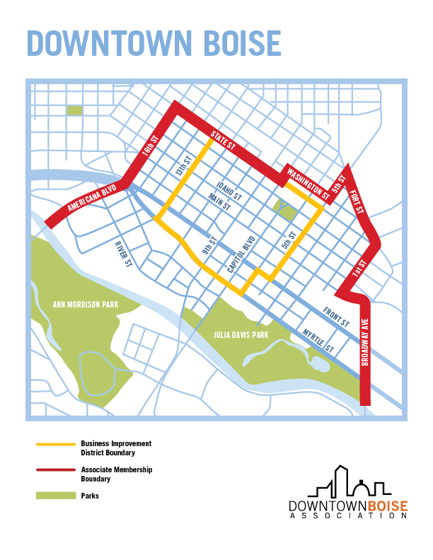 Map of Downtown Boise Business Improvement District