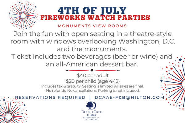Fireworks Watch Party in the Monuments View Rooms 1